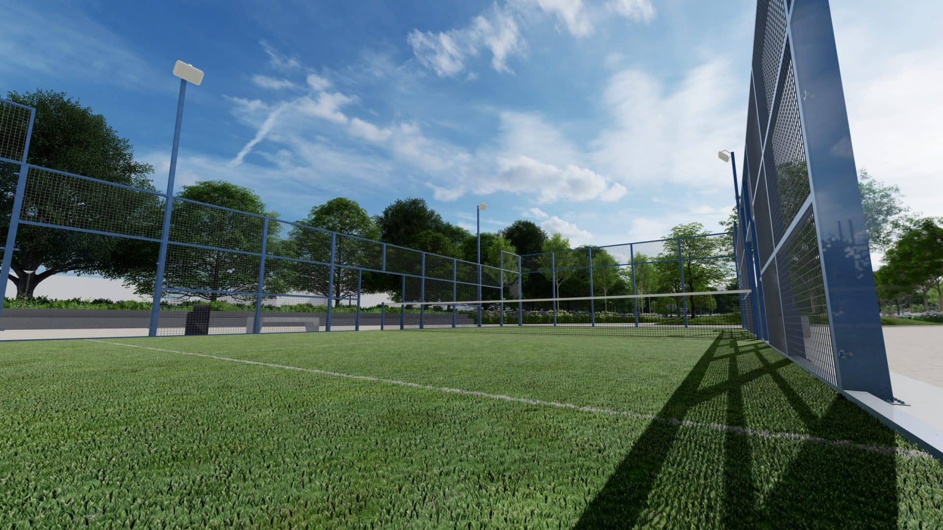 3D Render Sports Park - Padel Court